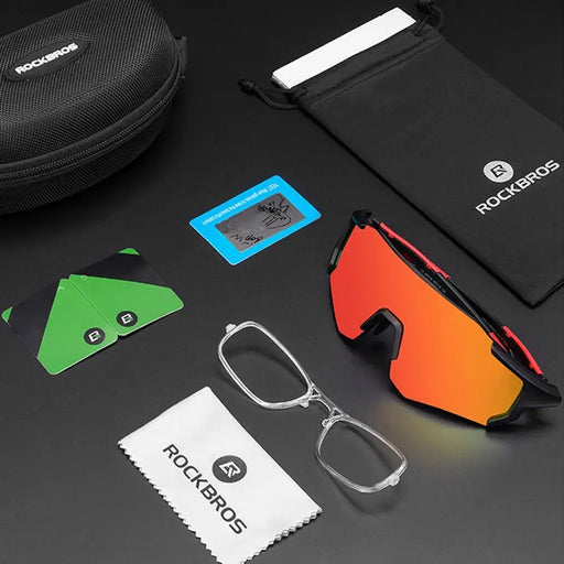 Rockbros 10182 polarizing cycling glasses - red - Sport products<<<HurtelXML