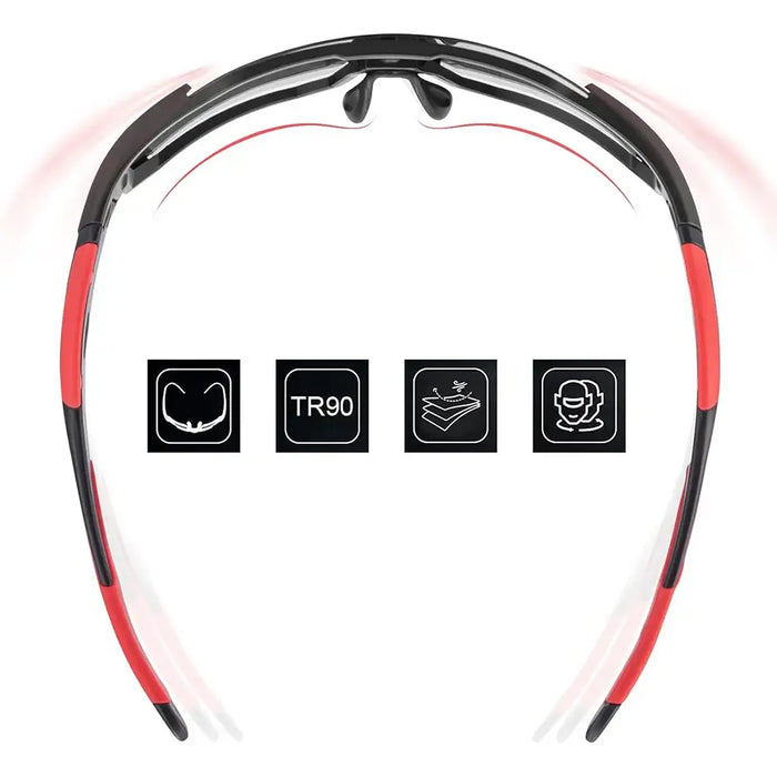 Rockbros 10182 polarizing cycling glasses - red - Sport products<<<HurtelXML