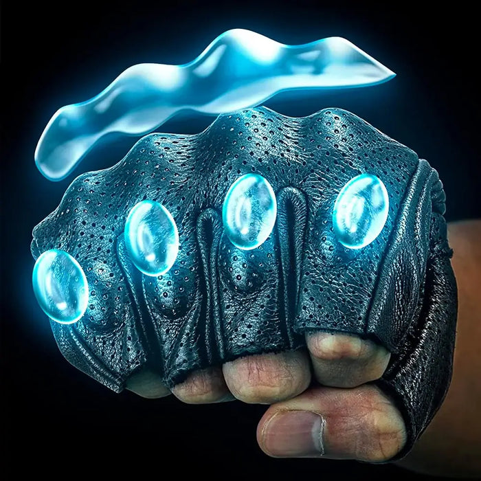 Rockbros 16220006003 L leather motorcycle gloves - black - Cycling gloves<<<HurtelXML