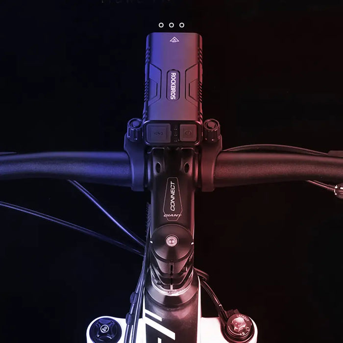 Rockbros 24310002001 bicycle light 850 lm with powerbank function + USB-C - USB-A cable - black - Sport