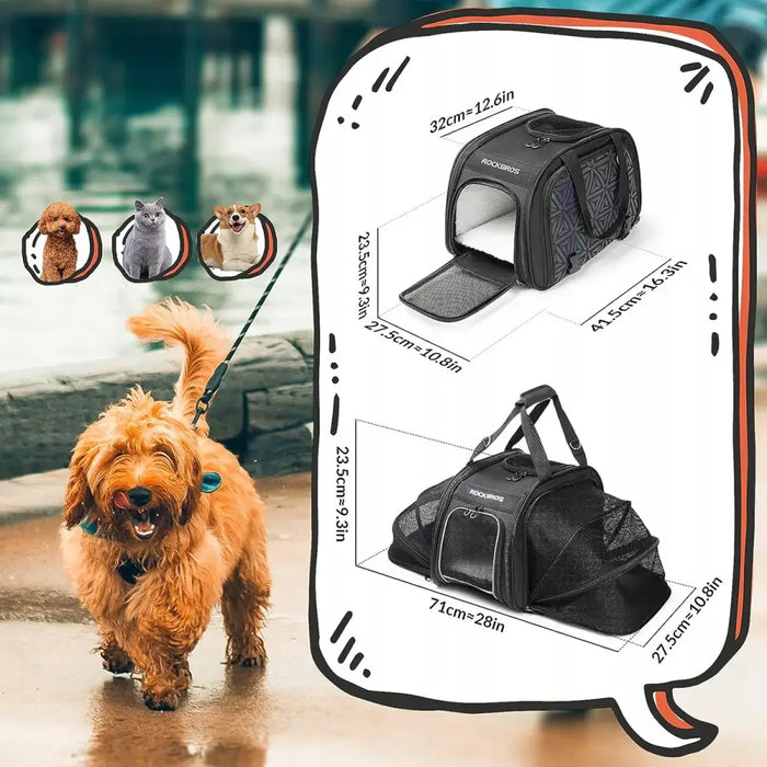 Rockbros 30140028001 transport bicycle bag for cats and dogs - black - Sport products<<<HurtelXML