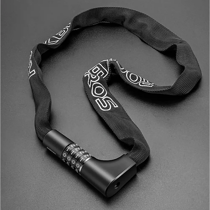 Rockbros 3230002001 bicycle lock with combination and key - black - Sport