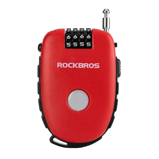 Rockbros 32420981001 bicycle lock with retractable cable - red - Sport products<<<HurtelXML