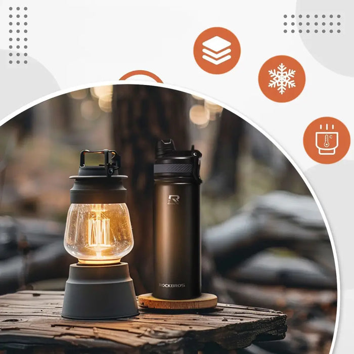 Rockbros 35210029001 thermal bottle for bicycle drinks 550 ml - black - Sport products<<<HurtelXML