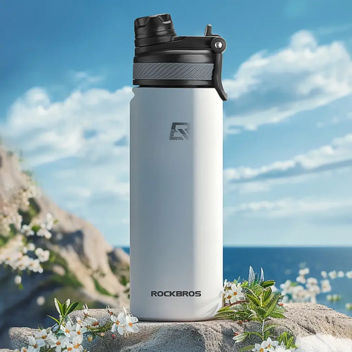 Rockbros 35210029006 thermal bicycle bottle for drinks 650 ml - white - Sport products<<<HurtelXML