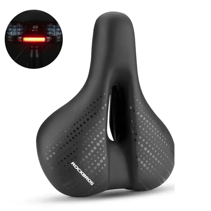 Rockbros 38218916002 MTB bicycle saddle + lamp - black - Sport products<<<HurtelXML