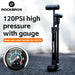 Rockbros 42310006001 bicycle pump with pressure gauge - black - Sport products<<<HurtelXML&&&PumpsSIR-POM<<<Bicycles