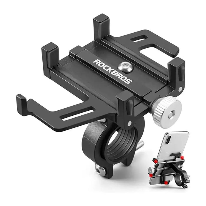 Rockbros 699-BK Aluminum Alloy Bicycle Phone Holder - Black - Sport products<<<HurtelXML&&&HandlesSIR-UCH<<<Bicycles