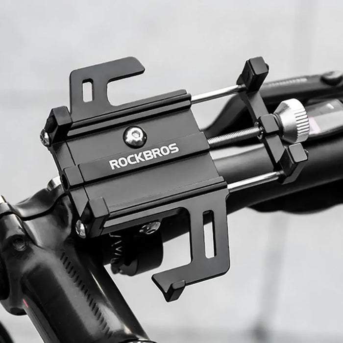 Rockbros 699-BK Aluminum Alloy Bicycle Phone Holder - Black - Sport products<<<HurtelXML&&&HandlesSIR-UCH<<<Bicycles