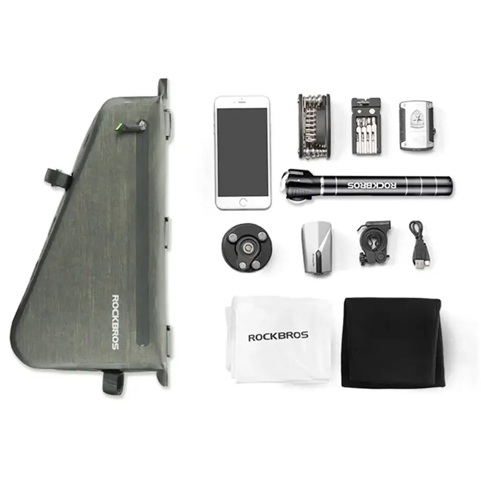 Rockbros AS-017 bicycle frame bag 5 l - dark green - Sport products<<<HurtelXML