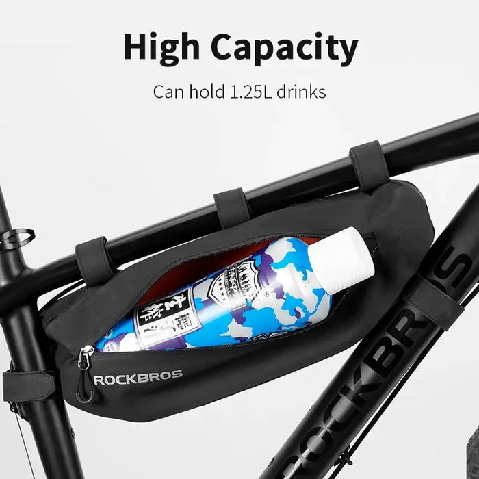 Rockbros AS-043 bicycle bag with Velcro 3l - black - Sport products<<<HurtelXML&&&Bags and panniersSIR-TOR<<<Bicycles