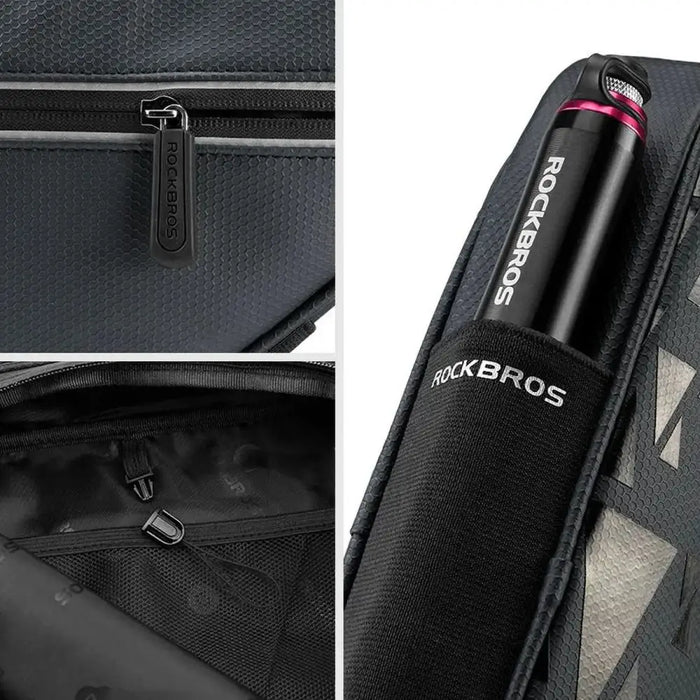 Rockbros B39-2 waterproof bicycle bag for frame - black - Sport products<<<HurtelXML&&&Bags