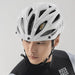 Rockbros Bike Helmet with Visor Detachable UV Goggles Unisex Glossy - White - Sport products<<<HurtelXML