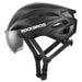 Rockbros Bike Helmet with Visor Detachable UV Protective Goggles Unisex - Black - Sport products<<<HurtelXML