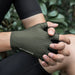 Rockbros Breathable Short Finger Cycling Gloves Size: S - Green - Cycling gloves<<<HurtelXML