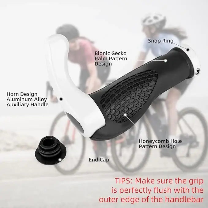 Rockbros BT1007W Bicycle Holder Set with Horns - White - Sport products<<<HurtelXML