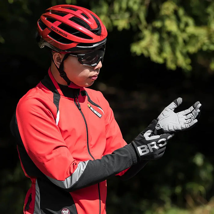 Rockbros cycling gloves insulated long size: L - black and gray - Cycling gloves<<<HurtelXML