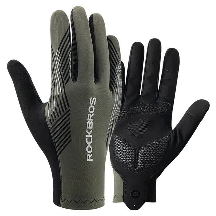 Rockbros cycling gloves spring/summer/autumn full size: M - green - Cycling gloves<<<HurtelXML