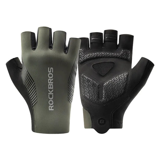 Rockbros cycling gloves spring/summer/autumn short fingers size: L - green - Cycling gloves<<<HurtelXML