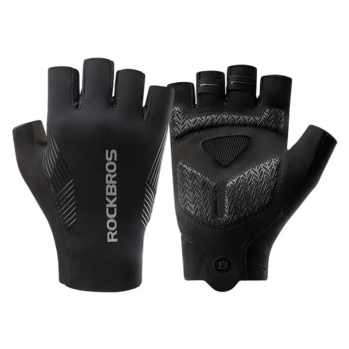 Rockbros cycling gloves spring/summer/autumn short fingers size: XL - black - Cycling gloves<<<HurtelXML