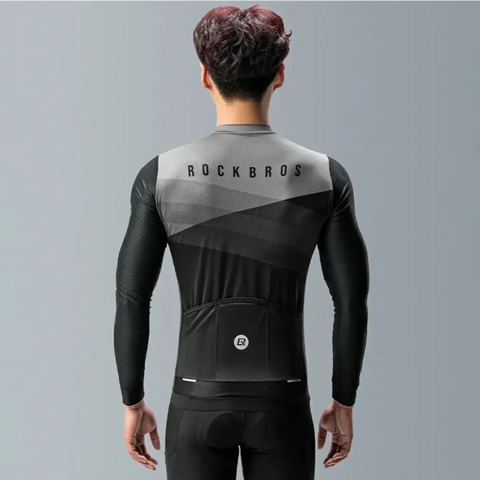 Rockbros cycling jersey 15120009005 long sleeve spring/summer XXL - black - Sport products<<<HurtelXML