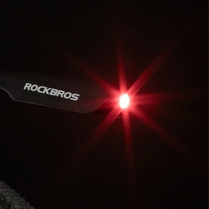 Rockbros DNB8001 mudguard with red LED light - black - Sport products<<<HurtelXML&&&MudguardsSIR-BLO<<<Bicycles