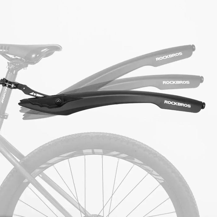 Rockbros DNB8001 mudguard with red LED light - black - Sport products<<<HurtelXML&&&MudguardsSIR-BLO<<<Bicycles