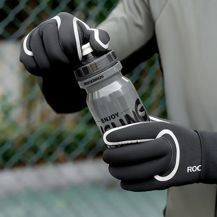 Rockbros Full Waterproof Cycling Gloves Size: L/XL - Black - Cycling gloves<<<HurtelXML