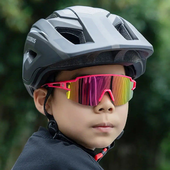 Rockbros Kids Polarized UV Cycling Glasses - Pink - Sport products<<<HurtelXML
