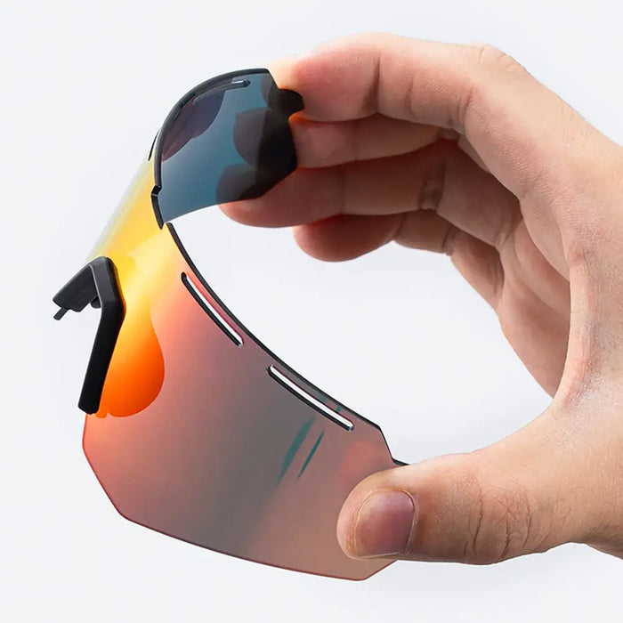 Rockbros Polarized Cycling Glasses with UV Protection and Corrective Insert - Gray - Sport