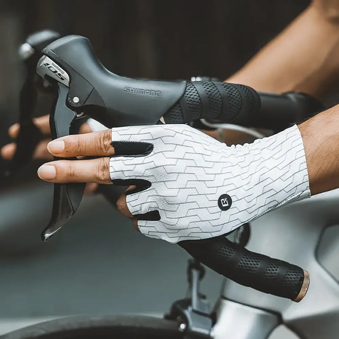 Rockbros Road Cycling Gloves Size: XL - White/Black - Cycling gloves<<<HurtelXML
