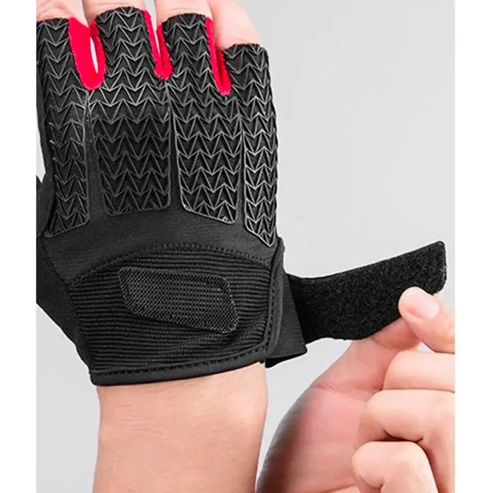 Rockbros S169BR S cycling gloves with gel inserts - black and red - Cycling gloves<<<HurtelXML