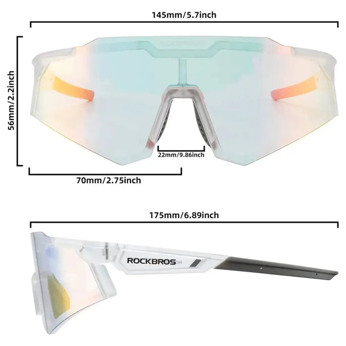 Rockbros SP291 photochromic UV400 cycling glasses - white - Sport products<<<HurtelXML