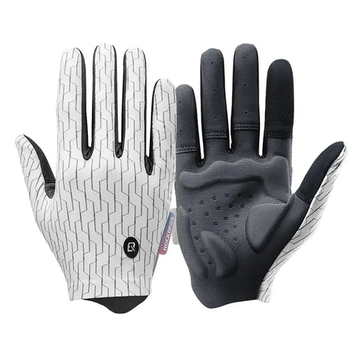 Rockbros sports gloves full spring-summer size M - white and black - Cycling gloves<<<HurtelXML