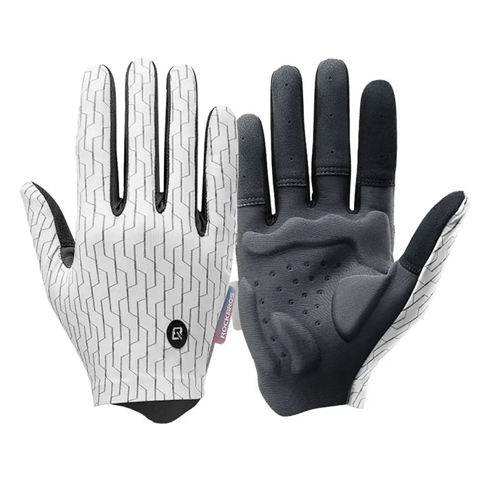 Rockbros sports gloves full spring-summer size S - white and black - Cycling gloves<<<HurtelXML
