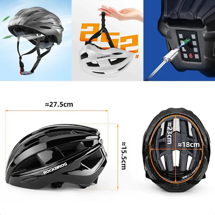 Rockbros ZK-013TI Bike Helmet Universal Size 55-60cm - Gray - Sport products<<<HurtelXML