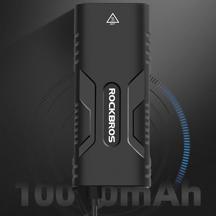 Rockbros 24310002001 bicycle light 850 lm with powerbank function + USB-C - USB-A cable - black