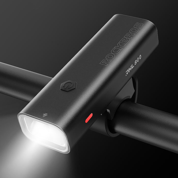 Rockbros 24710012001 front bicycle light 800 lm + USB-C - USB-A cable - black