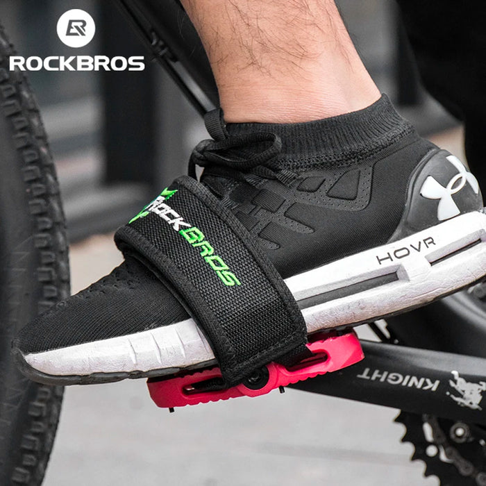 Rockbros GZT1001BK Bicycle Pedal Straps 2 pcs - Black