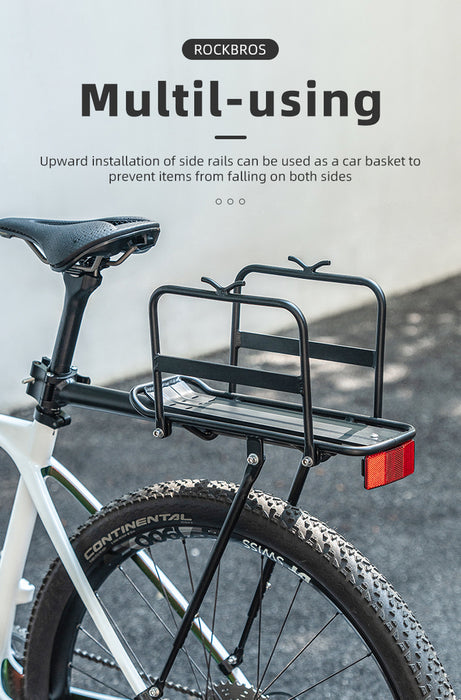 Rockbros 33210004001 bicycle rack with shelf - black