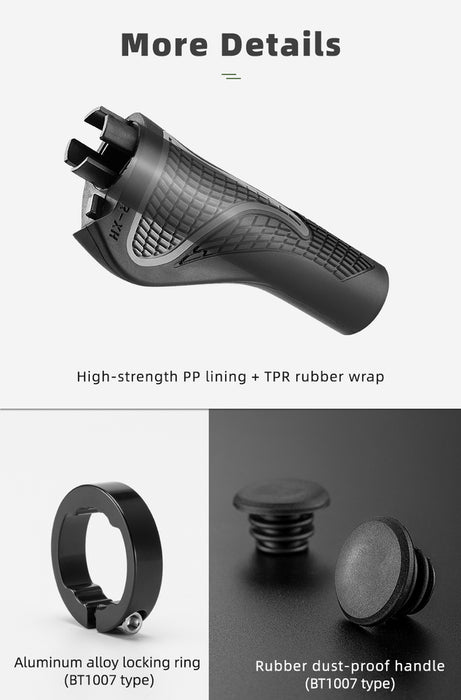 Rockbros BT1007B Bicycle Holder Set with Horns - Black