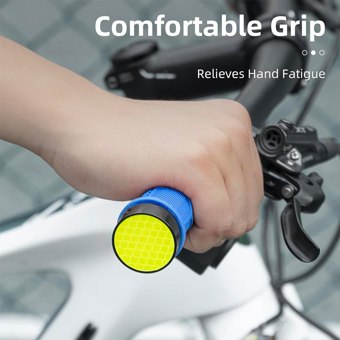 Rockbros 40720007003 bicycle grips with reflector - blue