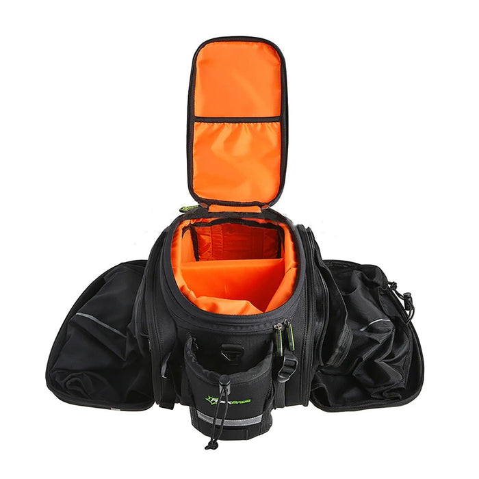 Rockbros A6-6 bicycle bag for trunk, 35 l, with fold-out pockets - black