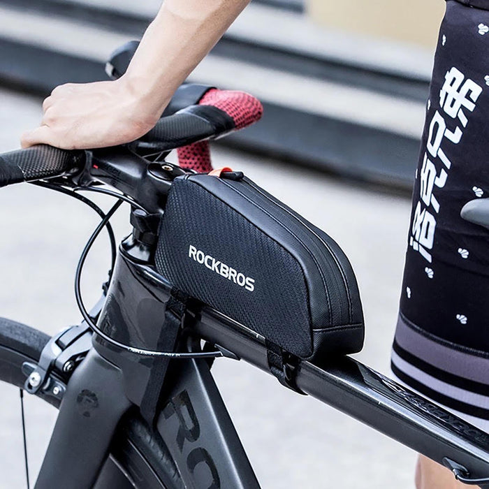 Rockbros 039BK 1L Braided Bike Frame Bag - Black