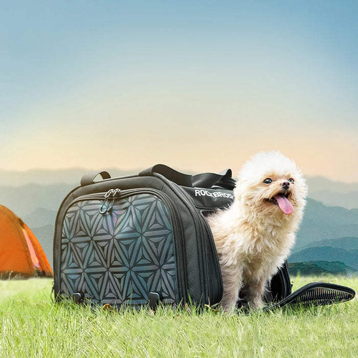 Rockbros 30140028001 transport bicycle bag for cats and dogs - black