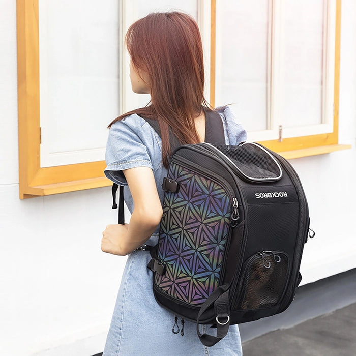 Rockbros 30140028001 transport bicycle bag for cats and dogs - black