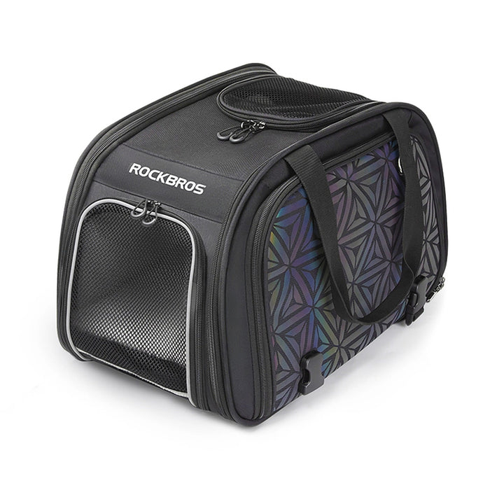 Rockbros 30140028001 transport bicycle bag for cats and dogs - black