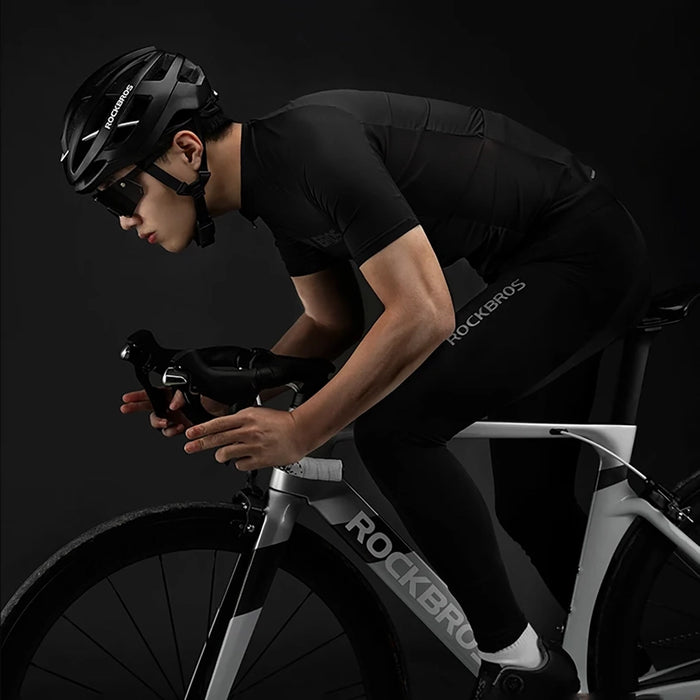 Rockbros 15120002006 Cycling Jersey with Short Sleeves XXXL - Black