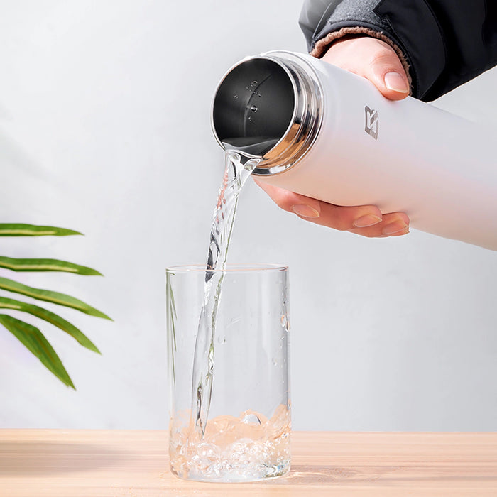 Rockbros 35210029006 thermal bicycle bottle for drinks 650 ml - white