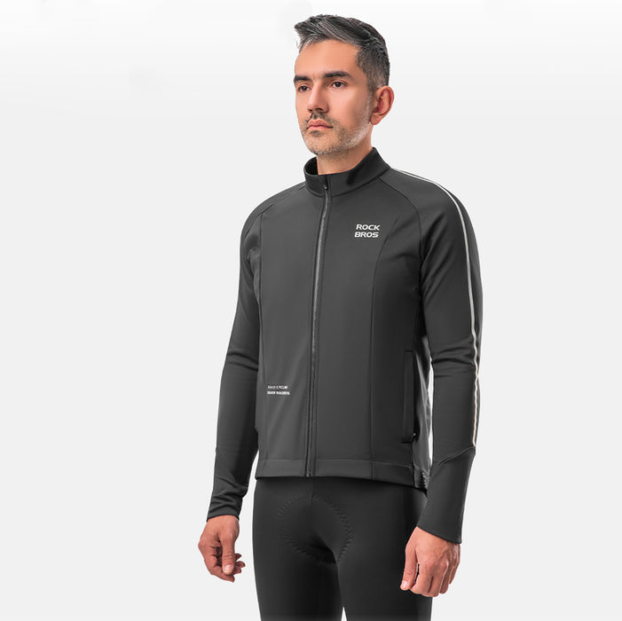 Rockbros Fall/Winter Long Sleeve Cycling Jacket L - Black